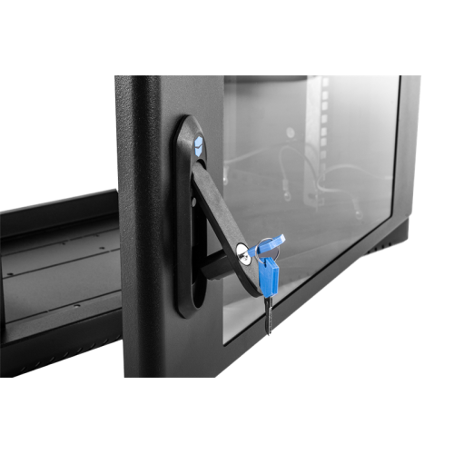 ЦМО Шкаф телекоммуникационный настенный сварной 9U (600  350) съёмные стенки, дверь стекло, чёрный