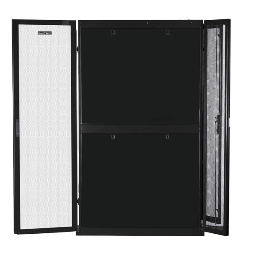 SMARTWATT Серверный шкаф Rack S-Series 42U 600x1200мм, двери с перфорацией, боковые панели 4шт и ролики в комплекте, черный (4512020620014)