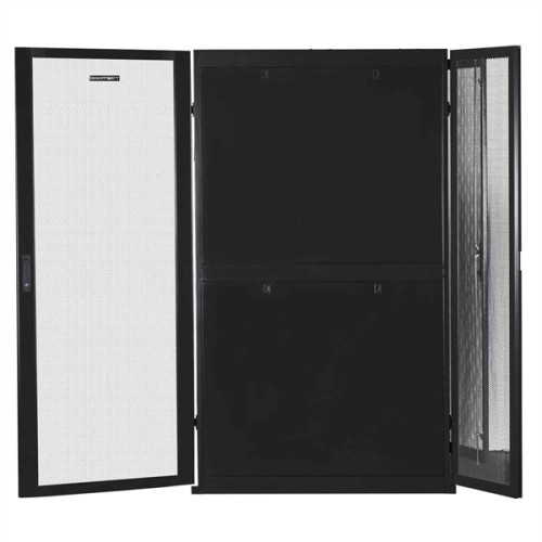 SMARTWATT Серверный шкаф Rack S-Series 42U 800x1200мм, двери с перфорацией, боковые панели 4шт и ролики в комплекте, черный (4512020620016)