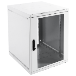 ЦМО Шкаф телекоммуникационный настенный сварной 12U (600  500) съёмные стенки, дверь стекло, чёрный