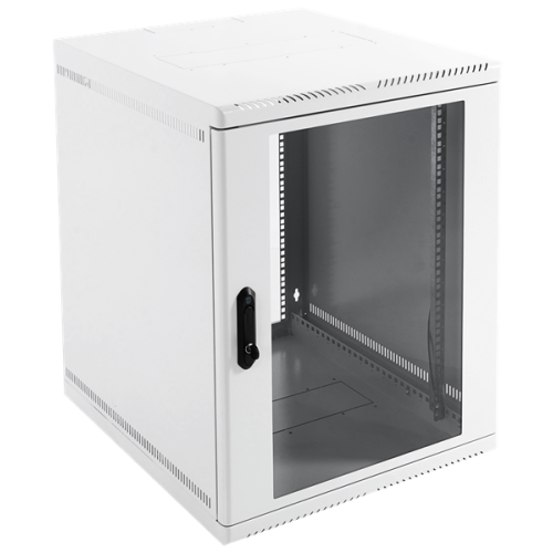 ЦМО Шкаф телекоммуникационный настенный сварной 12U (600  500) съёмные стенки, дверь стекло, чёрный