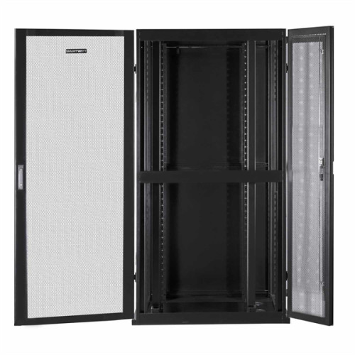 SMARTWATT Серверный шкаф Rack S-Series 42U 800x1070мм, двери с перфорацией, боковые панели 4шт и ролики в комплекте, черный (4512020620017)