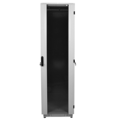 ЦМО Шкаф телекоммуникационный напольный 48U (800  800) дверь стекло, чёрный