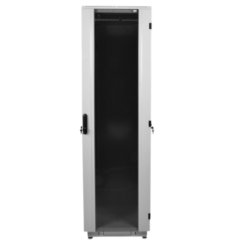 ЦМО Шкаф телекоммуникационный напольный 48U (800  800) дверь стекло, чёрный