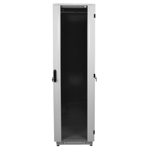 ЦМО Шкаф телекоммуникационный напольный 48U (800  1000) дверь стекло, чёрный