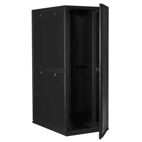 SMARTWATT Серверный шкаф Rack S-Series 42U 800x1200мм, двери с перфорацией, боковые панели 4шт и ролики в комплекте, черный (4512020620016)