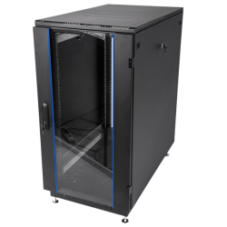 ЦМО Шкаф телекоммуникационный напольный 30U (600  600) дверь стекло, чёрный