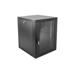 ЦМО Шкаф телекоммуникационный настенный сварной 12U (600  350) съёмные стенки, дверь стекло, чёрный