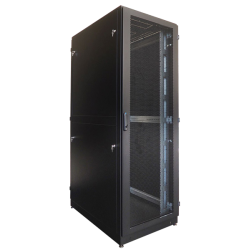 ЦМО Шкаф серверный напольный 48U (800  1000) двойные перфорированные двери 2 шт., чёрный
