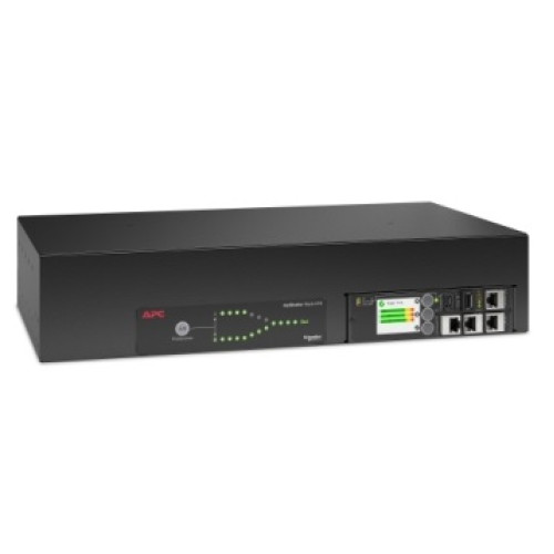 APC Rack Automatic Transfer Switch, 2U, 32A, 230V, 2 IEC 309 IN, 16 C13, 2 C19 OUT, 50/60 Hz (rep. AP4424, AP7724)