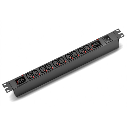 SMARTWATT PDU P-series Basic, 1U, 1Ф 16A, 3,8кВА, выход - 10xC13+2xC19, вход IEC320