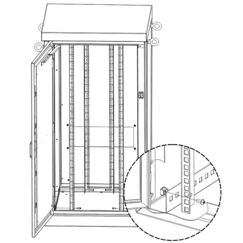 ЦМО Комплект вертикальных юнитовых направляющих для шкафов серии ШРН высотой 12U, 2 шт.