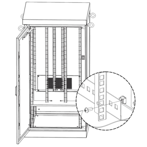 ЦМО Комплект вертикальных юнитовых направляющих для шкафов серии ШРН высотой 12U, 2 шт.