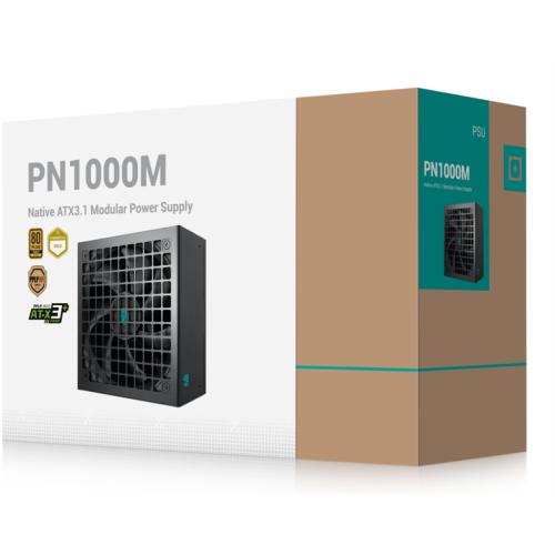 Deepcool GAMERSTORM PN1000M (ATX 3.1, 1000W, Full Cable Management, PWM 135mm fan, Active PFC, 80+ GOLD, Active PFC + Full Bridge SRC LLC + DC/DC ,Gen5 PCIe) RET