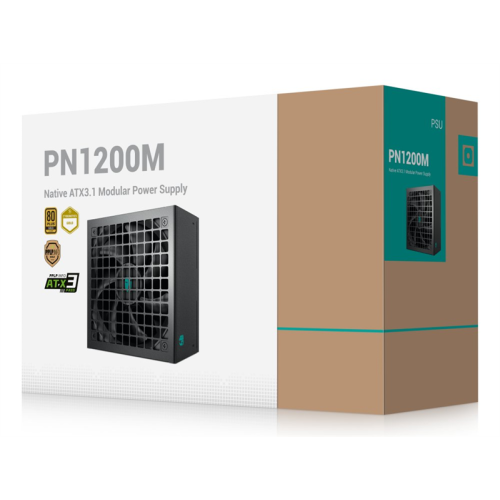 Deepcool GAMERSTORM PN1200M (ATX 3.1, 1200W, Full Cable Management, PWM 135mm fan, Active PFC, 80+ GOLD, Active PFC + Full Bridge SRC LLC + DC/DC, Gen5 PCIe) RET