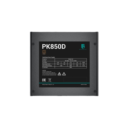 Deepcool GAMERSTORM PK850D (ATX 2.4, 850W, PWM 120mm fan, Active PFC+DC to DC, 80+ BRONZE) RET
