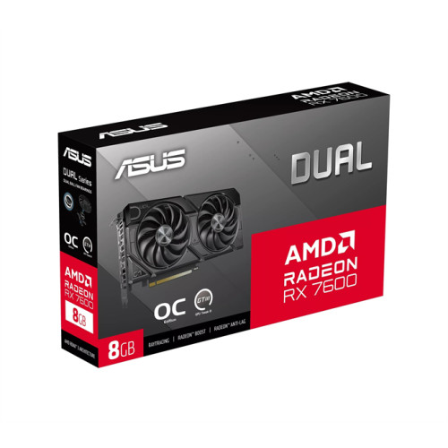 ASUS DUAL-RX7600-O8G-EVO//RX7600 HDMI DP*3 8G D6; 90YV0LD0-M0NA00