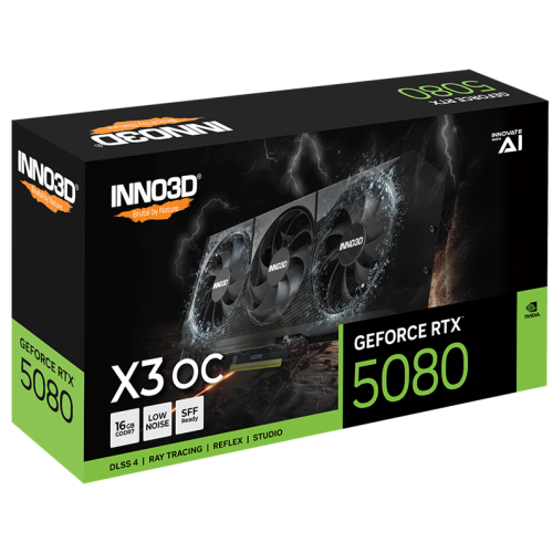 INNO3D RTX 5080 X3 OC//RTX5080, HDMI, DP*3, 16G,D7