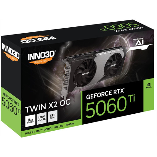 INNO3D RTX 5060 Ti Twin X2 OC//RTX5060Ti, HDMI, DP*3, 8G,D7