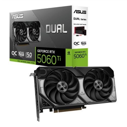 ASUS DUAL-RTX5060TI-O16G//RTX5060TI,HDMI,DP*3,16G,D7; 90YV0MH0-M0NA00