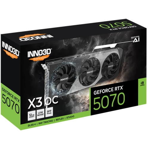 INNO3D RTX 5070 X3 OC//RTX5070, HDMI, DP*3, 12G,D7