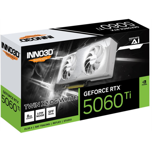 INNO3D RTX 5060 Ti Twin X2 OC WHITE//RTX5060Ti, HDMI, DP*3, 8G,D7