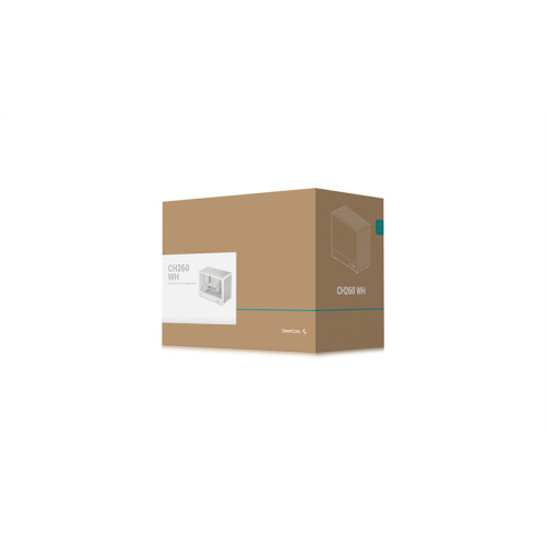 Deepcool CH260 WH без БП, боковое окно (закаленное стекло), белый, MICRO ATX/MINI-ITX