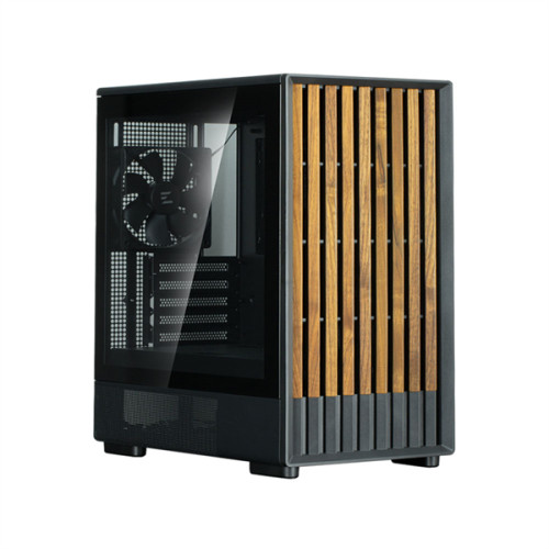 ZALMAN P10 NAMU, MATX, BLACK, WINDOW, FRONT COVER WALNUT, 2x3.5