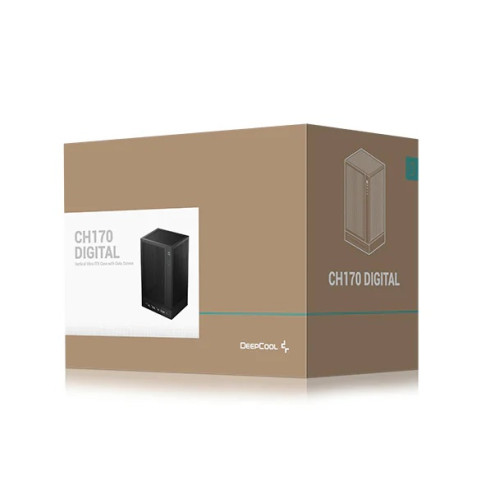 Deepcool CH170 DIGITAL без БП, черный, MINI-ITX