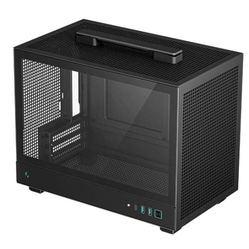 Deepcool CH160 без БП, боковое окно (закаленное стекло), черный, MINI-ITX