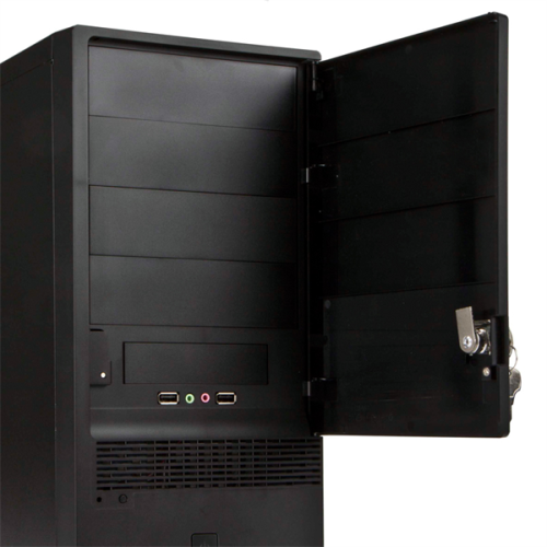 Midi Tower InWin EC046 Black 450W PM-450ATX  U3.0*2+A(HD) + key lock & key ATX