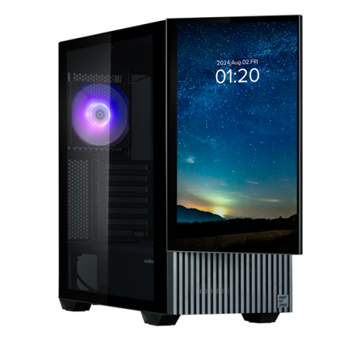 ZALMAN Z10 DS, ATX, BLACK, WINDOW, built-in 15.6-inch FHD display, 2x3.5