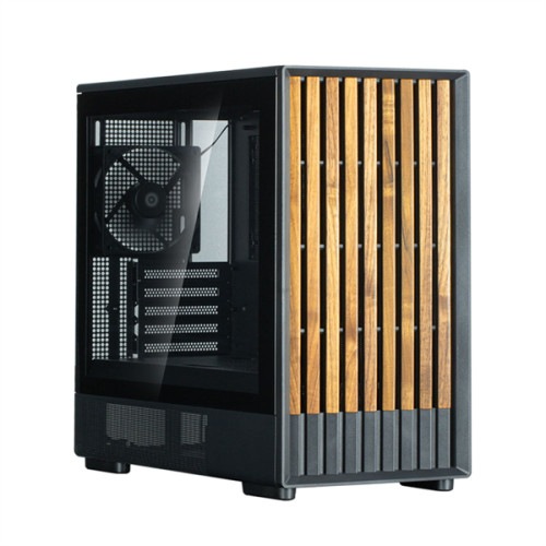 ZALMAN P10 NAMU, MATX, BLACK, WINDOW, FRONT COVER WALNUT, 2x3.5