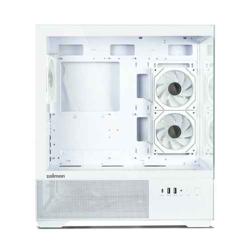 ZALMAN CHRONIX, ATX, WHITE, WINDOW, 1xCombo (3.5’’ or 2.5’’), 1x3.5’’HDD, 2x2.5’’SSD, 1xUSB2.0, 1xUSB3.0, 1xUSB Type-C, SIDE 2x120mm ARGB, REAR 1x120mm ARGB