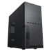 MiniTower Powerman ES555 Black PM-450ATX  U3*2+TypeC*2+2*combo Audio; intrusion switch; Extra 2xHDD cage; mATX