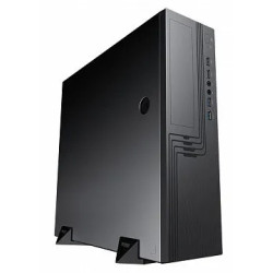 Slim Case Powerman EL555 Black PM-450TFX U3.0*2+U2*2+2*combo Audio; fan 9cm; intrusion switch