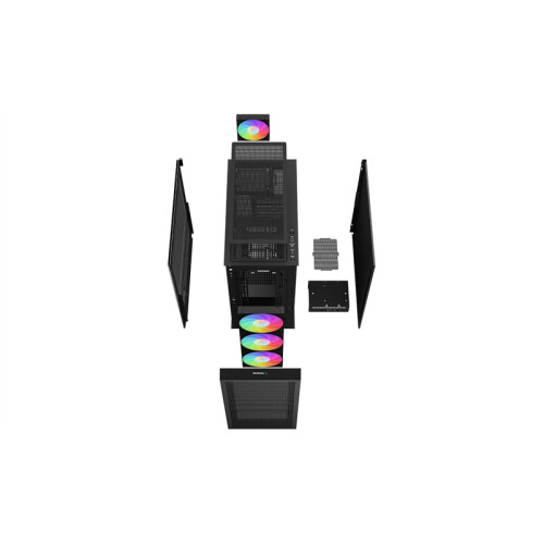 Deepcool CH560 DIGITAL без БП, боковое окно (закаленное стекло), 3x140мм ARGB вентилятор спереди и 1x120мм ARGB вентилятор сзади, черный, ATX