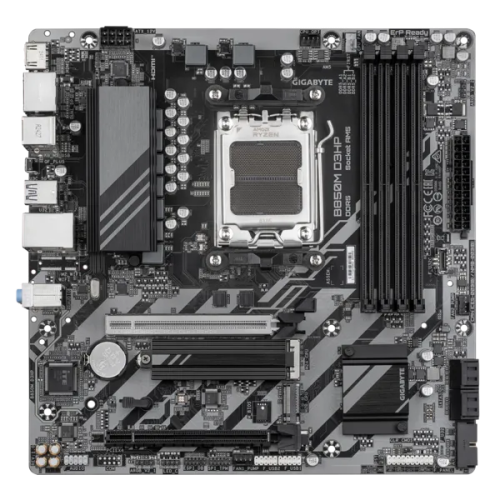 GIGABYTE B850M D3HP, AM5, B850, 4*DDR5, 4*SATA, 2*M.2, 3*USB 3.2, 2*USB 2.0, Type-C, 1*PCIx16, 1*PCIx1, 2*DP+HDMI, mATX