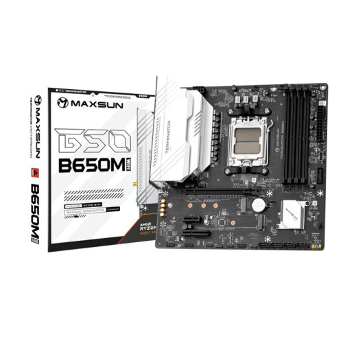 MAXSUN MS-Terminator B650M WIFI6, AM5, B650, 4*DDR5, 4*SATA 3.0, 2*M.2, USB 3.2, USB 2.0, Type-C, 1*PCIE 16, 1*PCIE 4, 1*PCIE 1, HDMI+DP, mATX