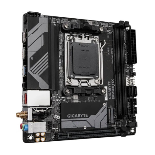 GIGABYTE B650I AX, AM5, B650, 2*DDR5, 2*SATA, 1*M.2, 3*USB 3.2, 3*USB 2.0, 1*PCIx16, DP+HDMI, mITX