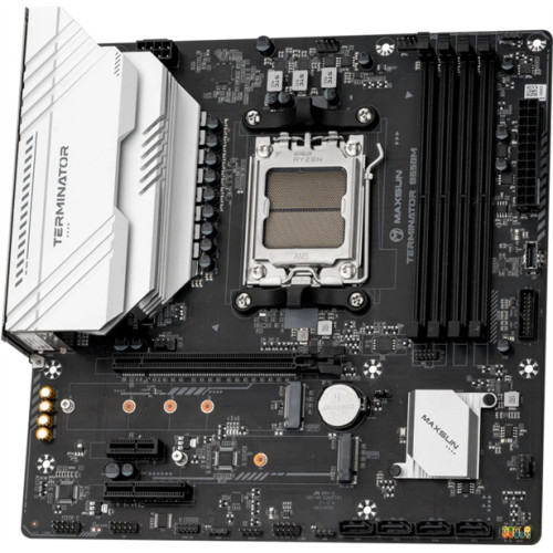MAXSUN MS-Terminator B650M, AM5, B650, 4*DDR5, 4*SATA 3.0, 2*M.2, USB 3.2, USB 2.0, Type-C, 1*PCIE 16, 1*PCIE 4, 1*PCIE 1, HDMI+DP, mATX