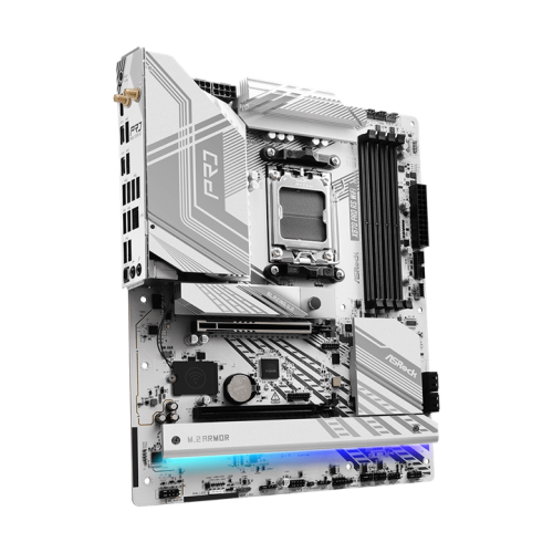 ASROCK X870 PRO RS WIFI, AM5, X870, 4*DDR5, 4*SATA, 3*M.2, 6*USB 2.0, 4*USB 3.2, Type-C, 2*PCIx16, 1*M.2 (Key E), HDMI, ATX