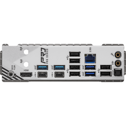 ASROCK X870 PRO RS, AM5, X870, 4*DDR5, 4*SATA, 3*M.2, 6*USB 2.0, 4*USB 3.2, Type-C, 2*PCIx16, 1*M.2 (Key E), HDMI, ATX