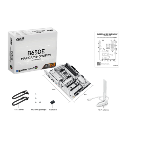 ASUS B650E MAX GAMING WIFI W, AM5, B650, 4*DDR5,  4*SATA, 3*M.2, 5*USB 3.2, 2*USB 2.0, Type-C, 5*PCIx16, DP+HDMI, ATX