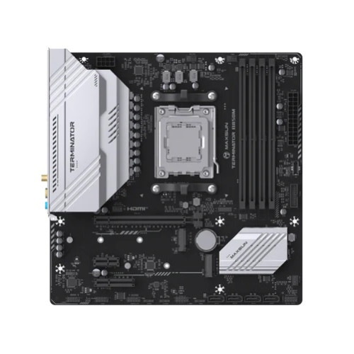 MAXSUN MS-Terminator B850M WIFI, AM5, B850, 4*DDR5, 4*SATA 3.0, 2*M.2, USB 3.2, USB 2.0, Type-C, 1*PCIE 16, 1*PCIE 4, 1*PCIE 1, HDMI+DP, mATX
