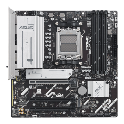 ASUS PRIME B840M-A WIFI, AM5, B840, 4*DDR5, 4*SATA, 3*M.2, 2*USB 3.2, 4*USB 2.0, Type-C, 4*PCIx16, 2* DP+HDMI, mATX; 90MB1J20-M0EAY0