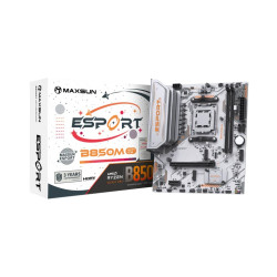 MAXSUN MS-eSport B850M WIFI ICE, AM5, B850, 2*DDR5, 2*SATA 3.0, 2*M.2, USB 3.2, USB 2.0, Type-C, 1*PCIE 16, 1*PCIE 1, HDMI+DP, mATX