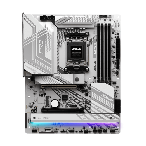 ASROCK X870 PRO RS, AM5, X870, 4*DDR5, 4*SATA, 3*M.2, 6*USB 2.0, 4*USB 3.2, Type-C, 2*PCIx16, 1*M.2 (Key E), HDMI, ATX