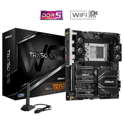 ASROCK TRX50 WS, AMD TRX50, 4*DDR5, 4*SATA, 2*M.2, 7*USB 3.2, 5*PCIx16, 1*M.2 (Key E), EATX