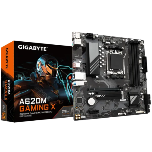 GIGABYTE A620M GAMING X, AM5, A620, 4*DDR5, 4*SATA, 1*M.2, 2*USB 3.2, 2*USB 2.0, Type-C, 1*PCIx16, 1*PCIx1, DP+HDMI, mATX